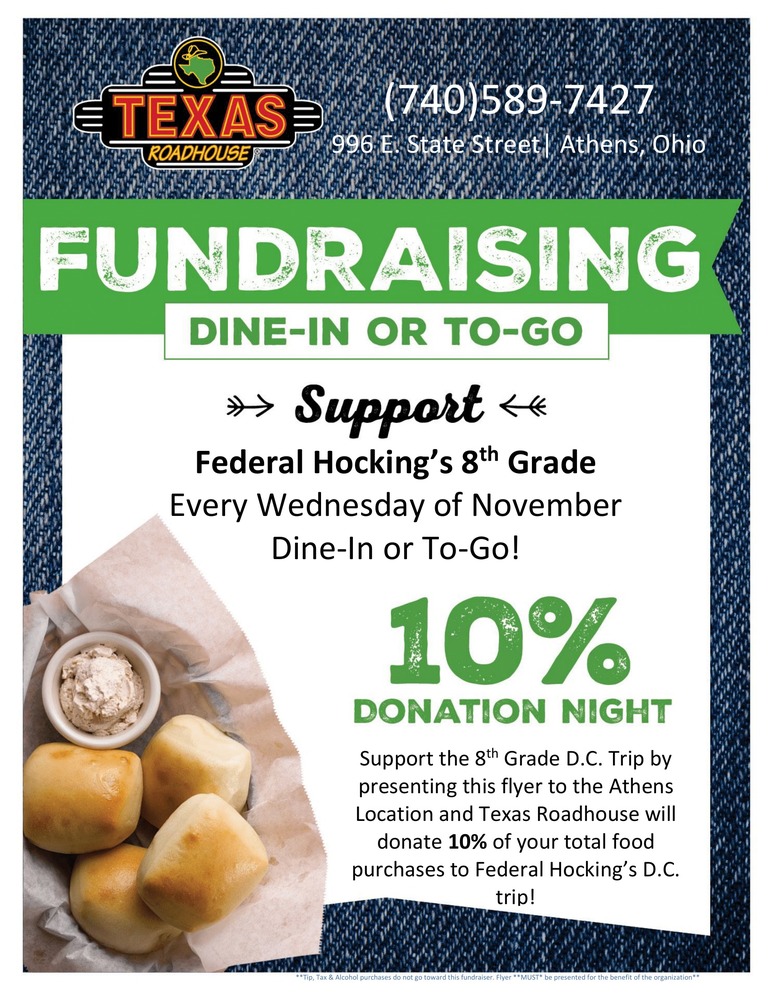 Fundraising Dine- in or to-go
