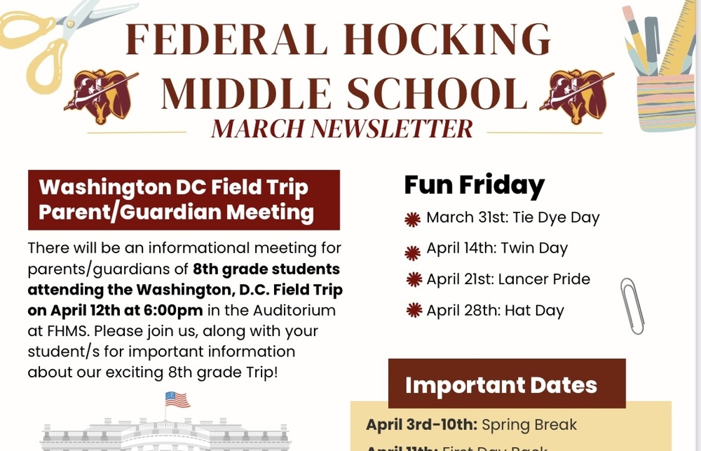 FHMS March Newsletter